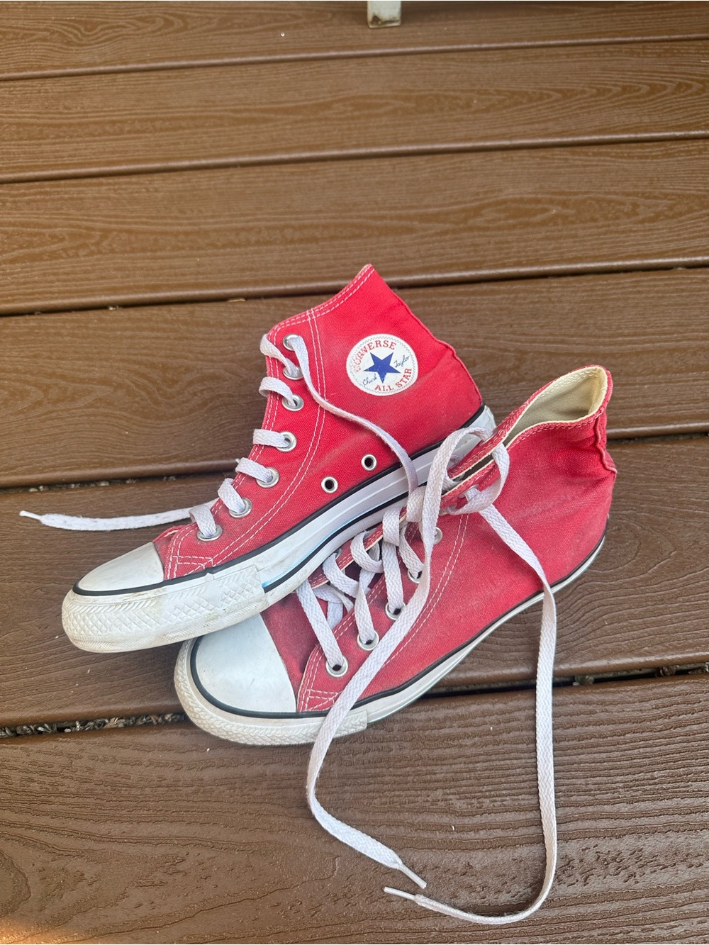 Converse Red High Top Canvas Sneakers
